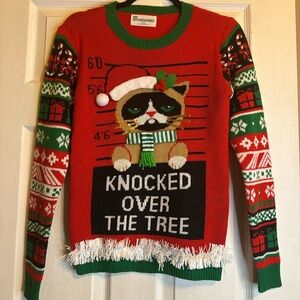 No‎ Boundaries Red and Green Sweater